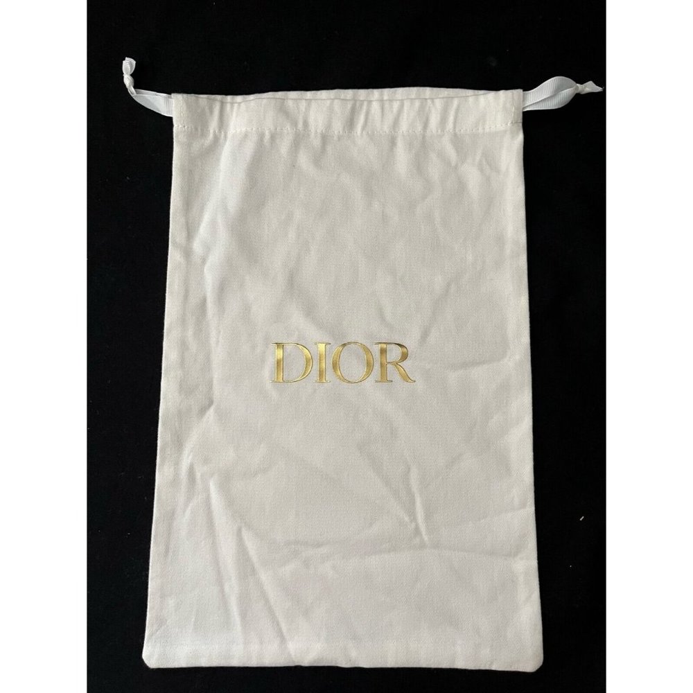 Authentic Dior Dust Bag Storage Cover Drawstring White 13" x 8.4"